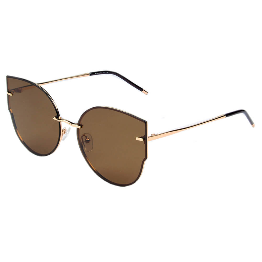 CUENCA | SHIVEDA PJ703 - Women Polarized Flat Lens Round Designer Cat Eye Sunglasses - Cramilo Eyewear - Stylish Trendy Affordable Sunglasses Clear Glasses Eye Wear Fashion