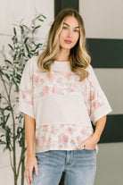 Painting the Roses Color Block Relaxed Top - Charming Charlie