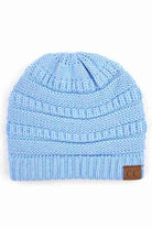 PaleBlue C.C Ribbed Knit Solid Color Beanie offers a timeless design with durable ribbed knitting, ensuring a snug and comfortable fit. Crafted for warmth and versatility, this beanie is perfect for everyday wear, providing reliable protection against cold weather while maintaining a sleek, minimalist style that complements any outfit. Its solid color adds understated appeal, making it an essential accessory for both casual and outdoor use. 