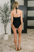 Palma Mesh Detail Halter Swimsuit - Charming Charlie