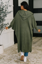 Pamper Travel Hooded Cardigan in Olive - Charming Charlie
