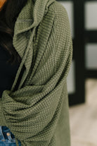 Pamper Travel Hooded Cardigan in Olive - Charming Charlie