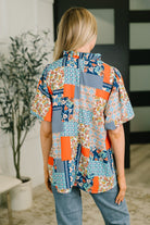 Pardon Me Patchwork Puff Sleeve Blouse - Charming Charlie