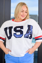 Party In The USA Drop Shoulder Top - Charming Charlie