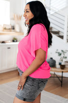 Passionately Pink V Neck Blouse - Charming Charlie