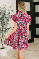 Pattern Pending Bow Detail Dress in Fuchsia and Black - Charming Charlie