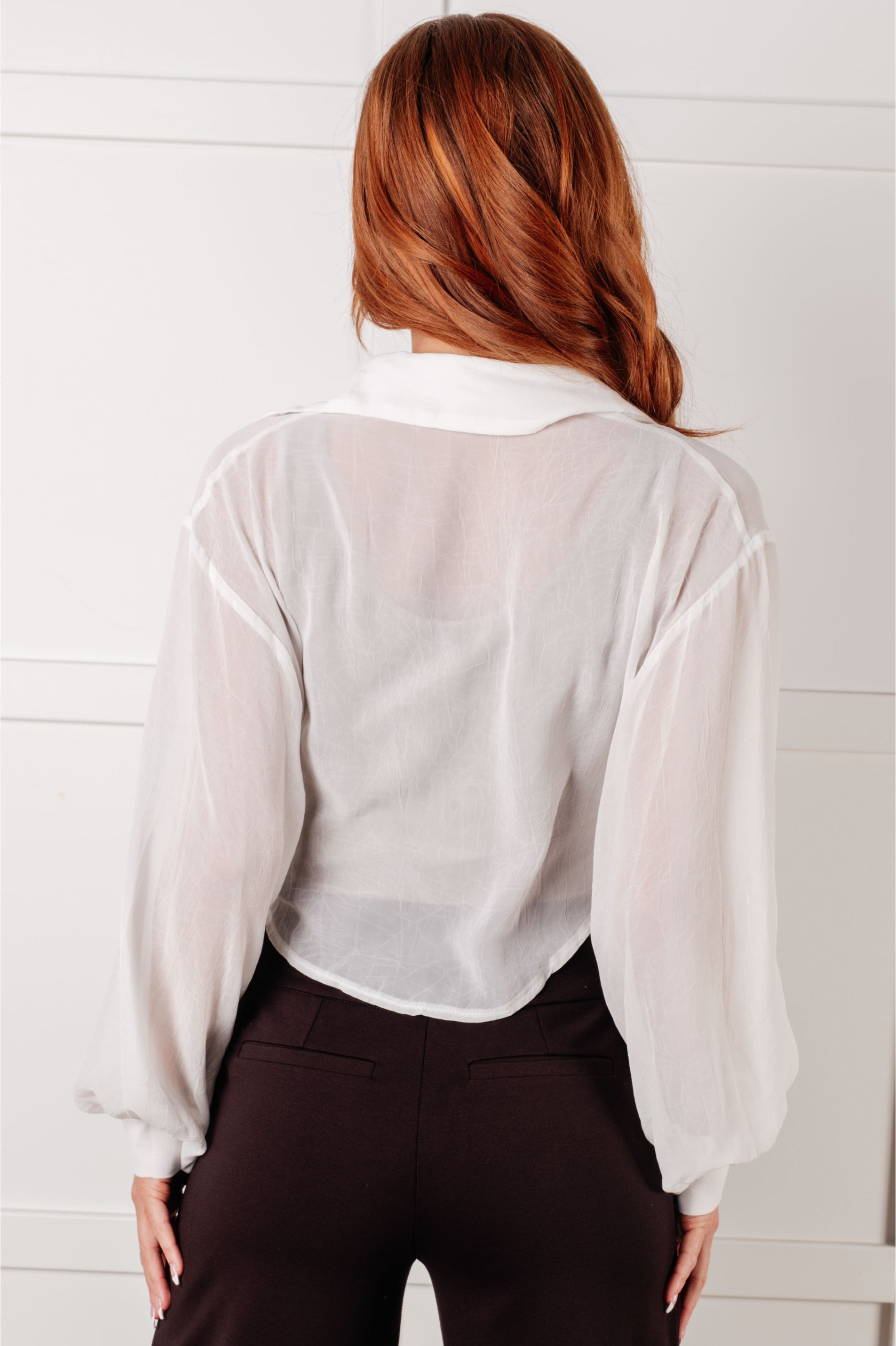 Pause and Reflect Tie Front Button Up Shirt - Charming Charlie