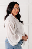 Pause and Reflect Tie Front Button Up Shirt - Charming Charlie