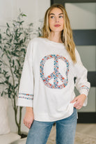 Peace, Love, and Flowers Peace Sign Top - Charming Charlie