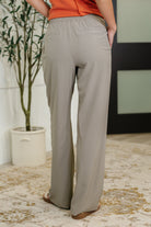 Peachy Keen Straight Leg Trousers in Stone Taupe - Charming Charlie