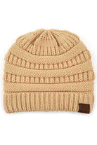PeanutBeige C.C Ribbed Knit Solid Color Beanie offers a timeless design with durable ribbed knitting, ensuring a snug and comfortable fit. Crafted for warmth and versatility, this beanie is perfect for everyday wear, providing reliable protection against cold weather while maintaining a sleek, minimalist style that complements any outfit. Its solid color adds understated appeal, making it an essential accessory for both casual and outdoor use. 