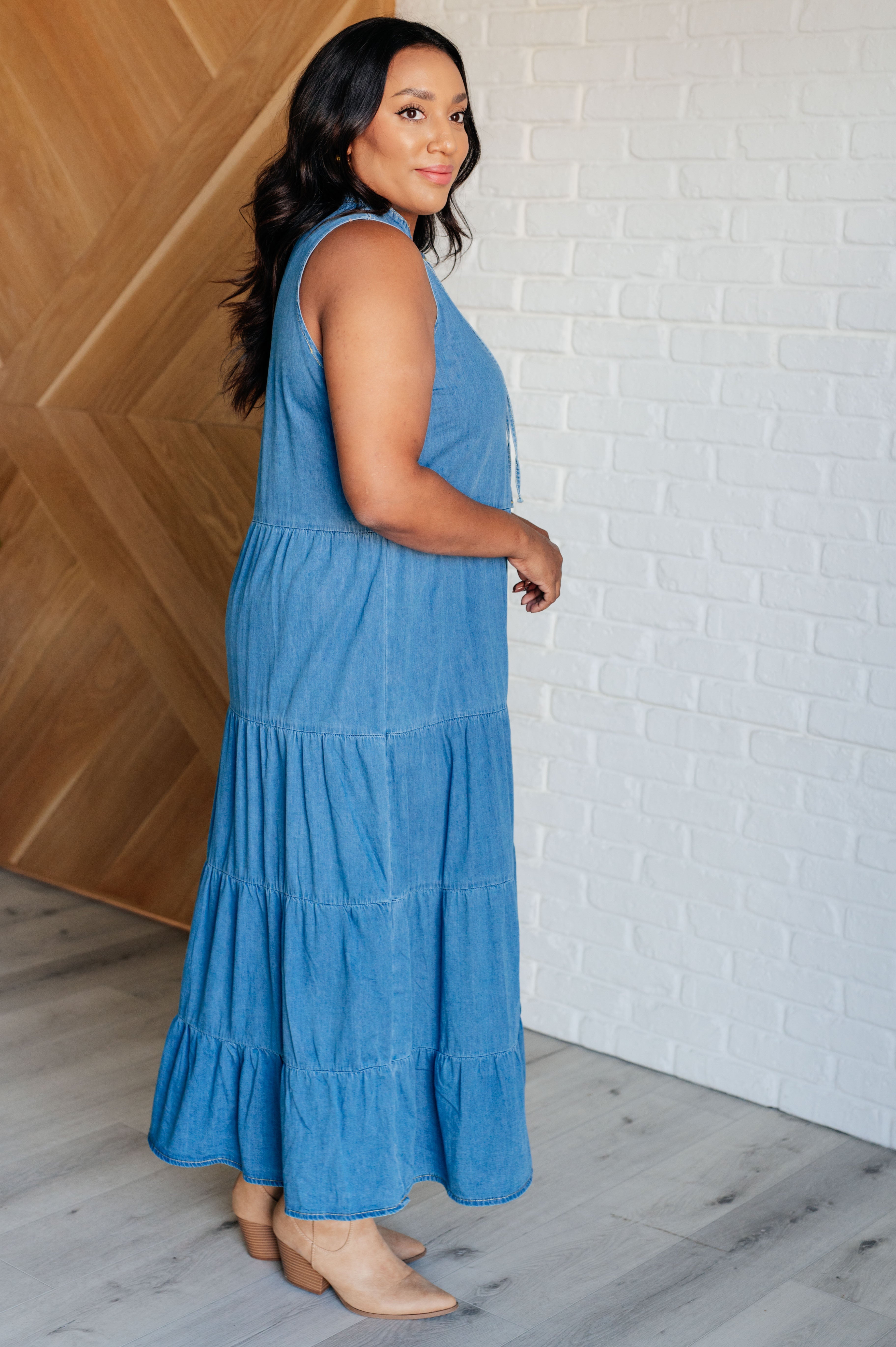 Perfect Choice Denim Maxi Dress - Charming Charlie