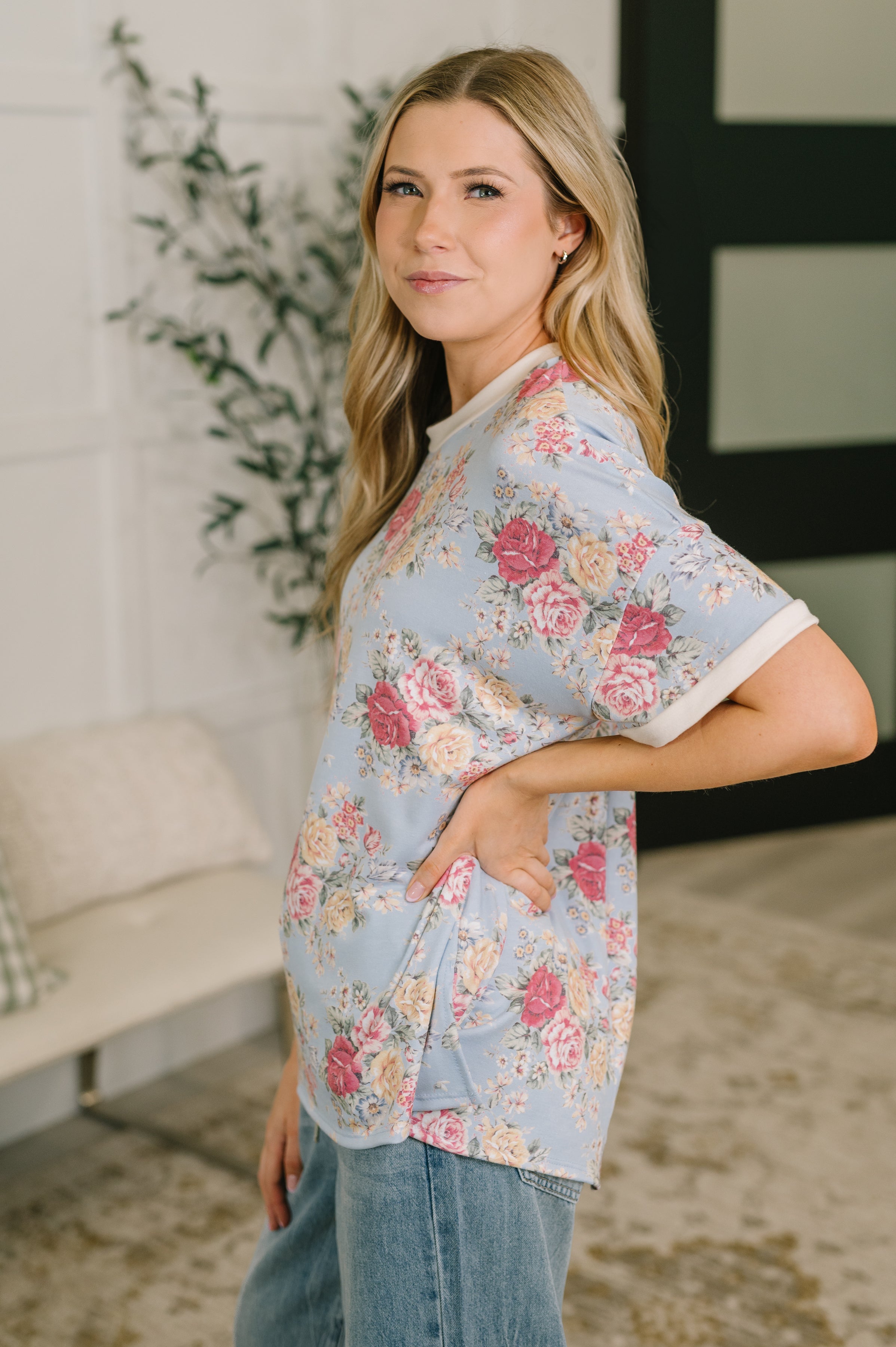Perfect Season Floral Print Relaxed Tee - Charming Charlie