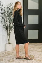 Personal Assistant Turtleneck Dress in Black - Charming Charlie