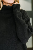 Personal Assistant Turtleneck Dress in Black - Charming Charlie