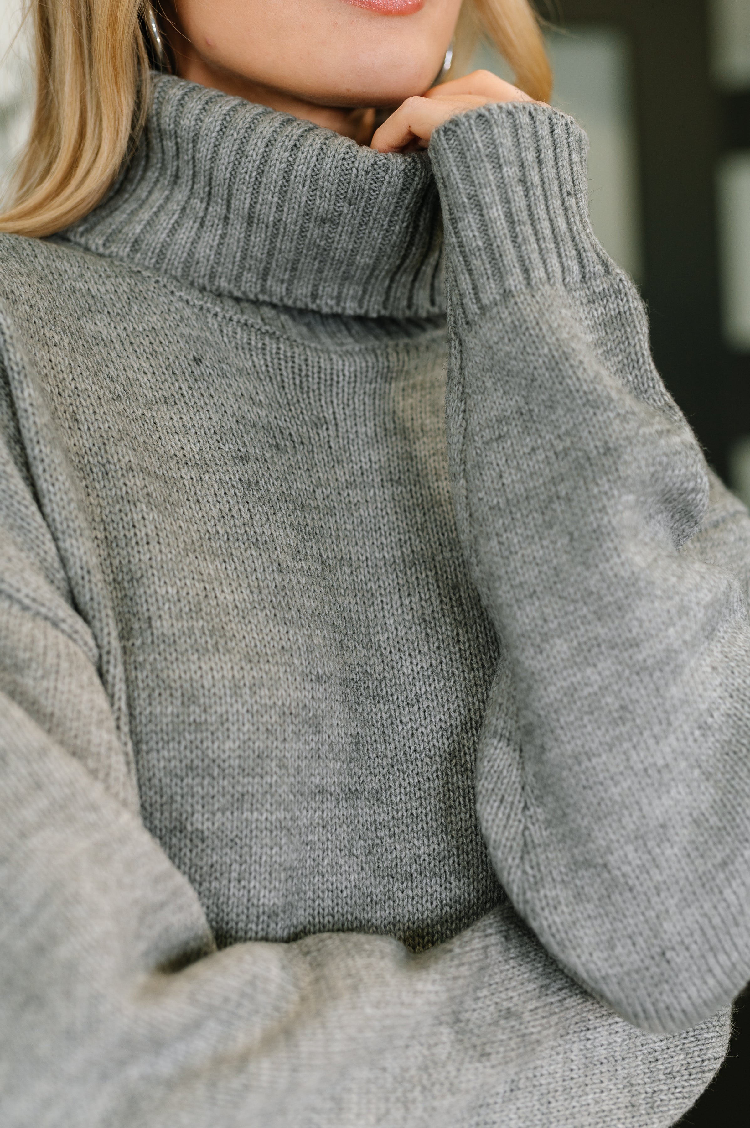 Personal Assistant Turtleneck Dress in Grey - Charming Charlie
