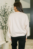 Petal Poise Floral Applique Pullover in Neutral - Charming Charlie