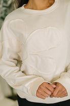Petal Poise Floral Applique Pullover in Neutral - Charming Charlie