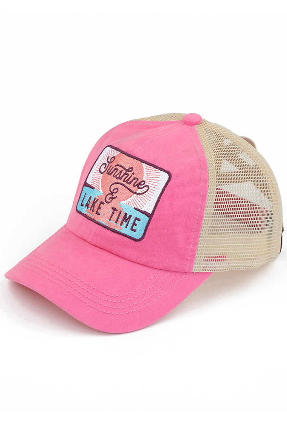 C.C SUNSHINE & LAKE TIME Patch Pony Cap - Charming Charlie