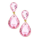 Pink Glass Crystal Teardrop Evening Earrings. This evening earring is simple and cute, easy to match any hairstyles and clothes. Suitable for both daily wear and party dress. Great choice to treat yourself and This earrings is perfect for Holiday gift, Anniversary gift, Birthday gift, Valentine's Day gift for a woman or girl of any age.