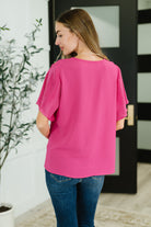 Pink and Perfect Ruffle Sleeve Top - Charming Charlie