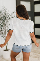 Pinkies Up Knit Top in White - Charming Charlie