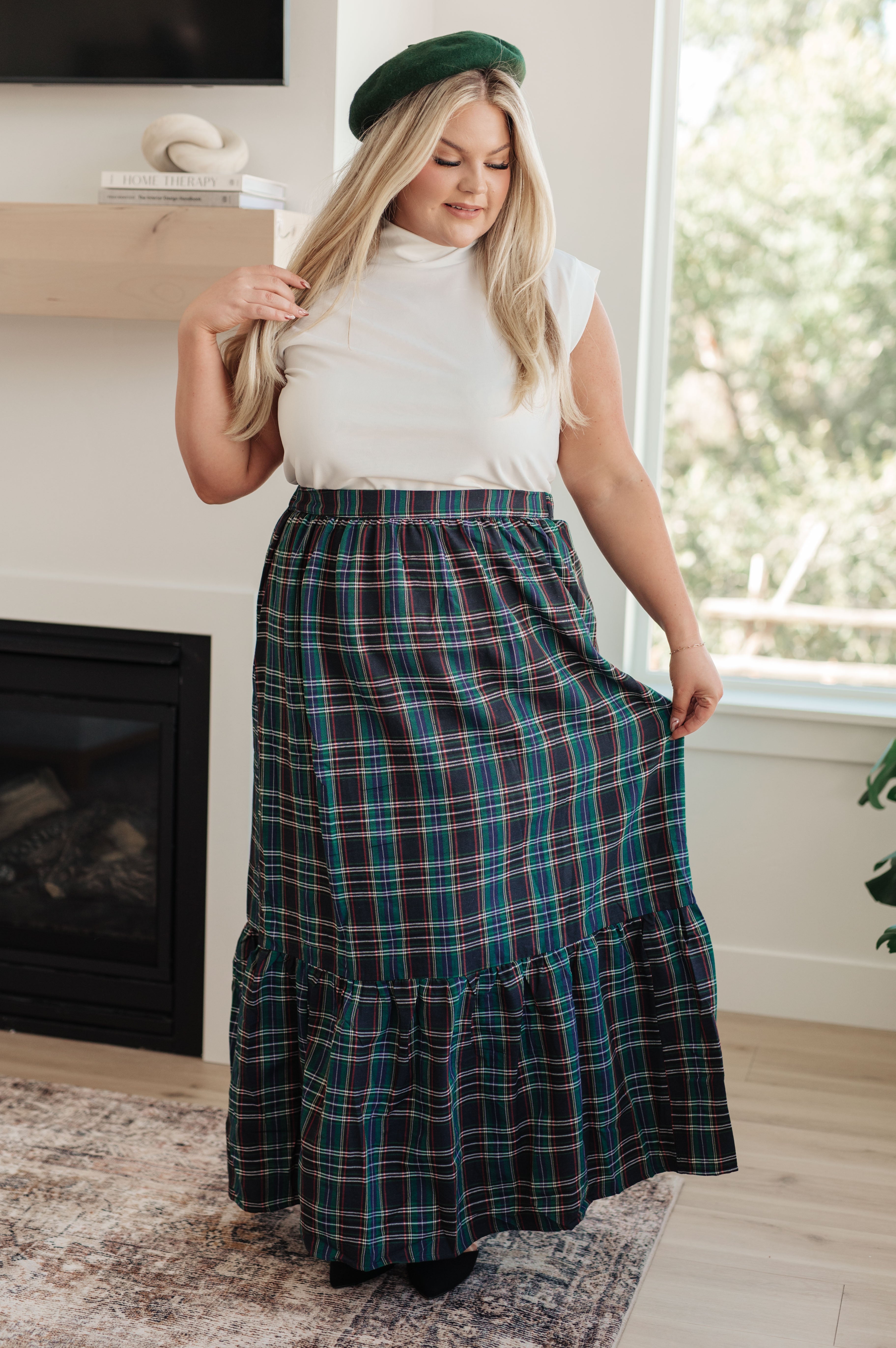 Plaid Perfection Maxi Skirt - Charming Charlie