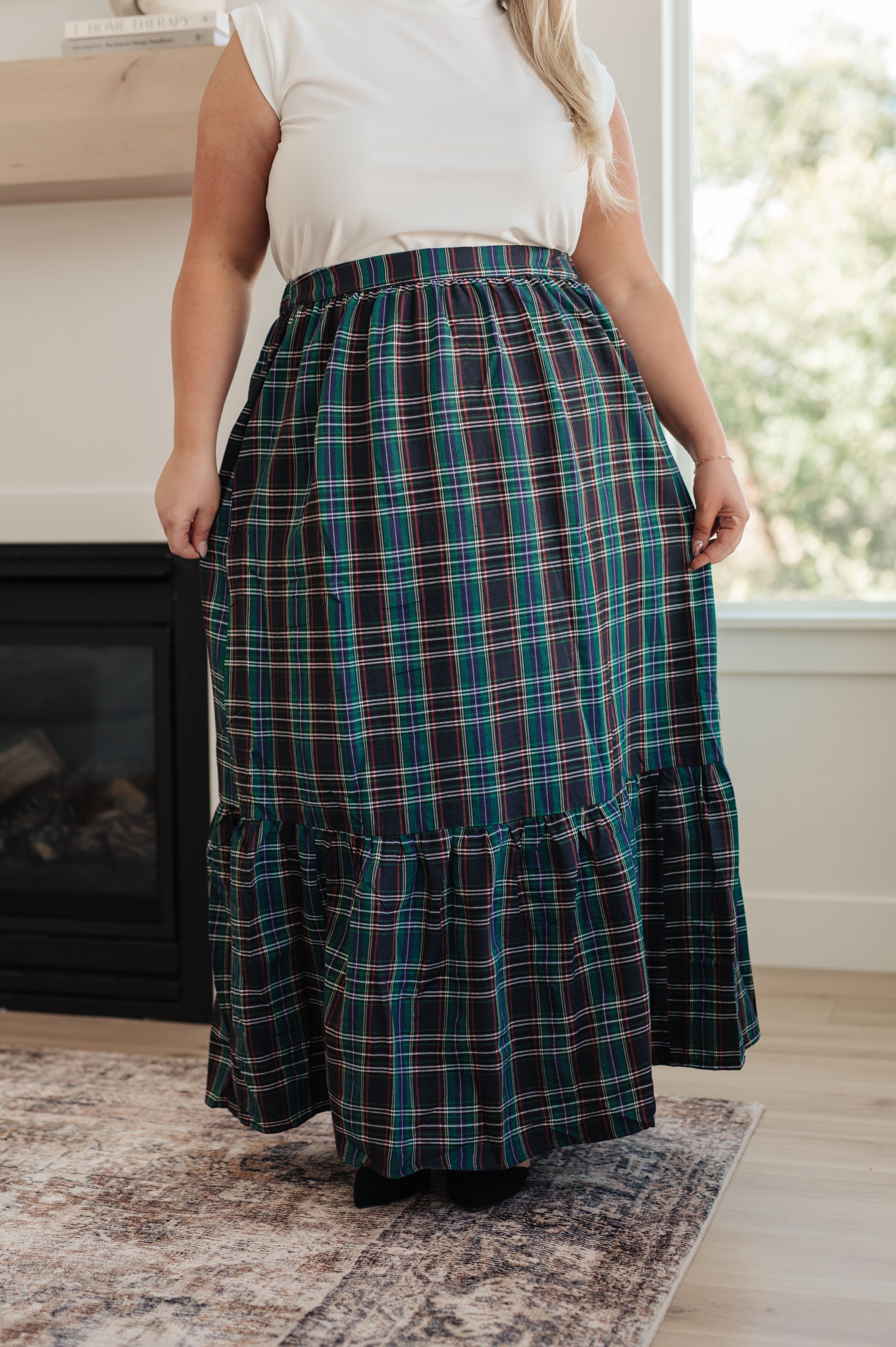 Plaid Perfection Maxi Skirt - Charming Charlie