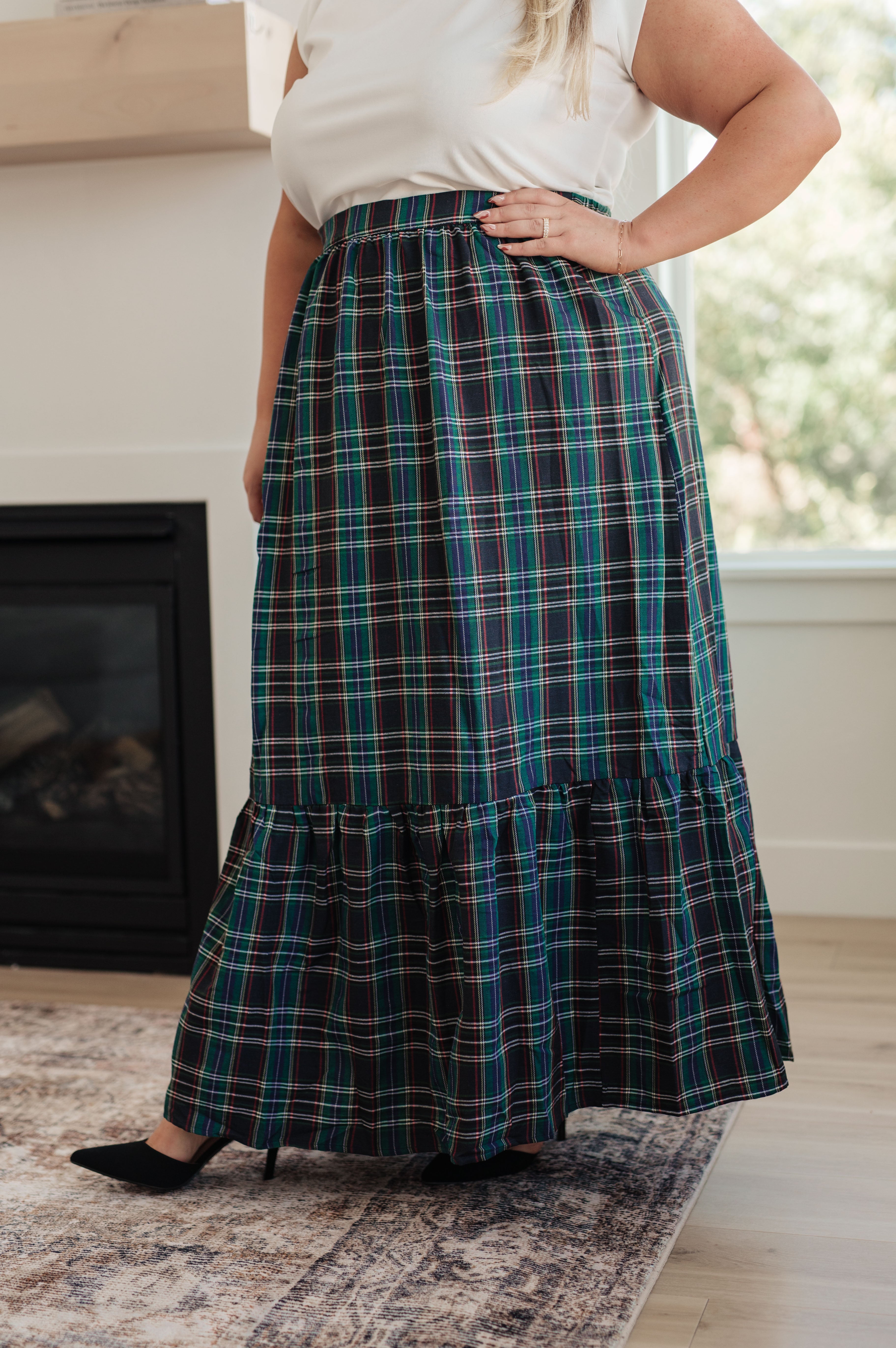 Plaid Perfection Maxi Skirt - Charming Charlie