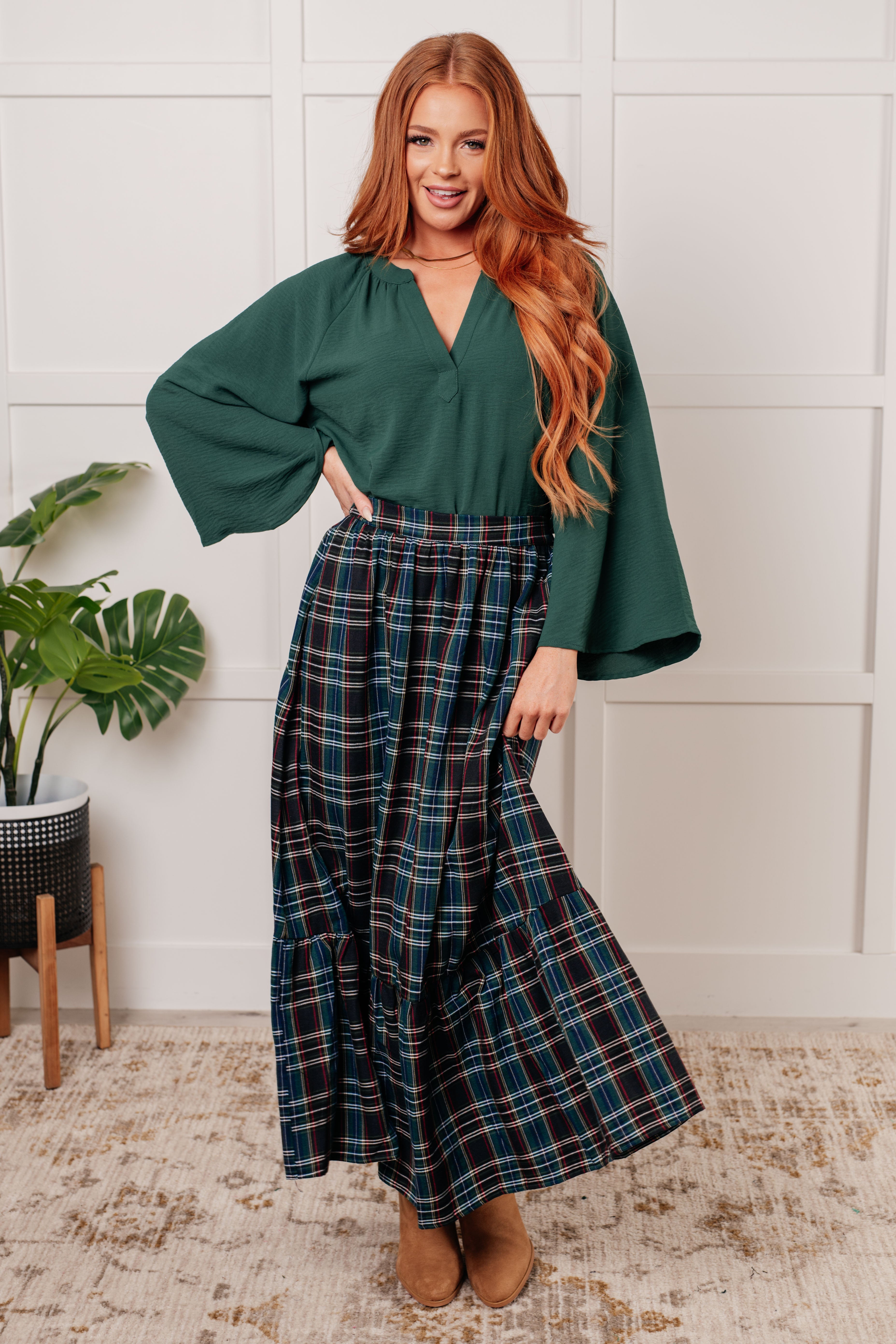Plaid Perfection Maxi Skirt - Charming Charlie