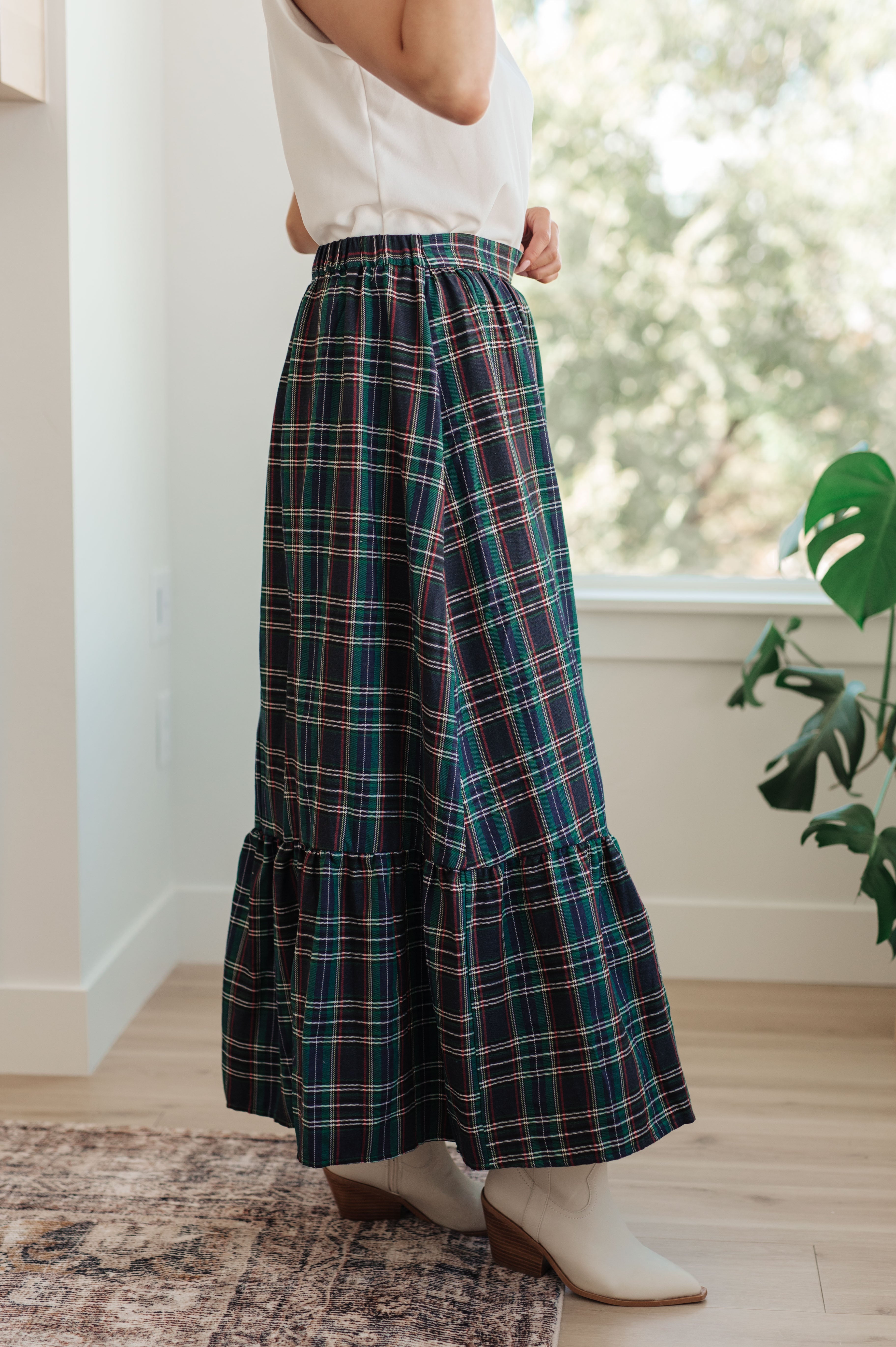 Plaid Perfection Maxi Skirt - Charming Charlie