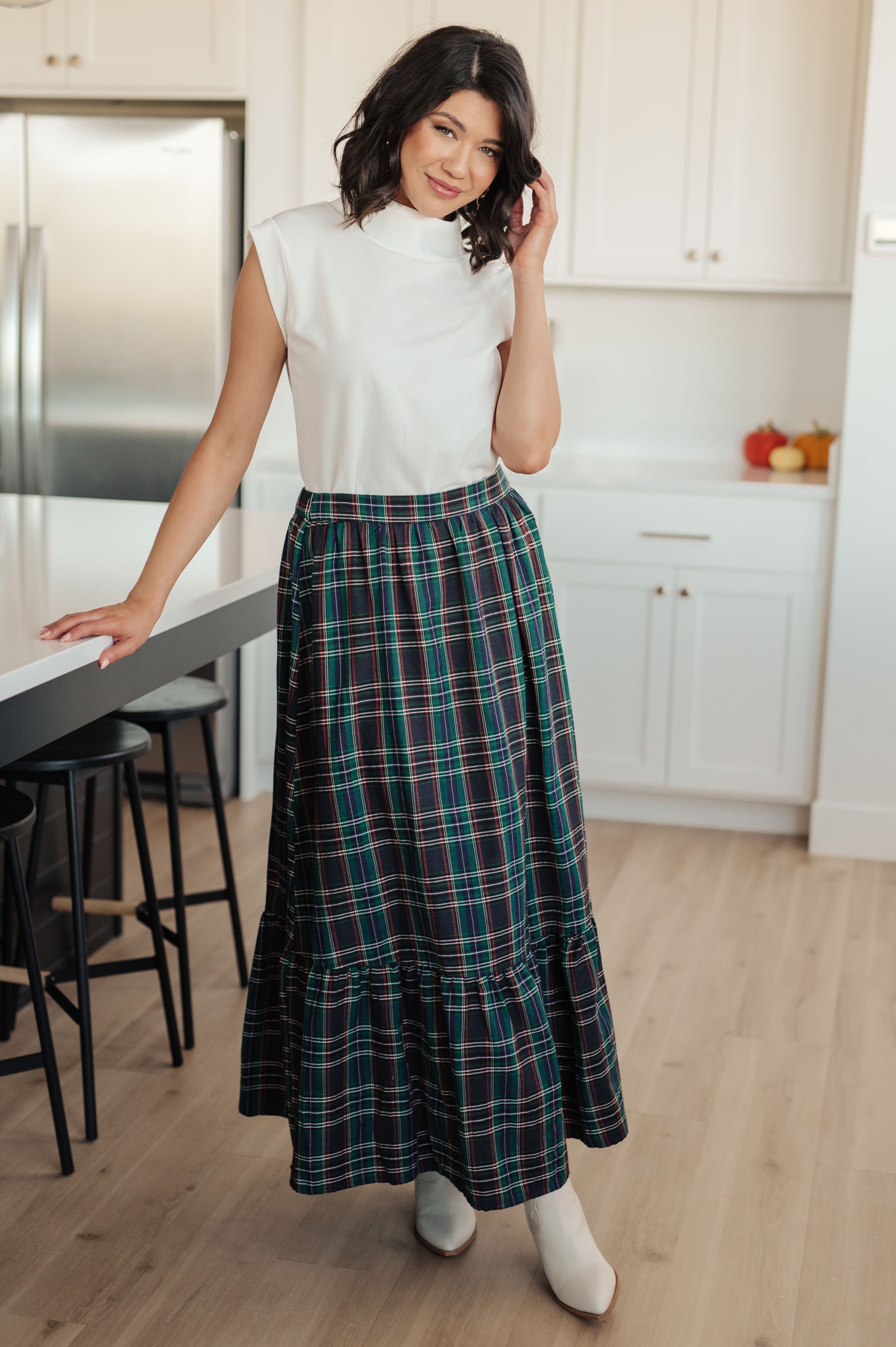 Plaid Perfection Maxi Skirt - Charming Charlie