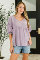 Pleasantly Perfect Bubble Sleeve Peasant Blouse - Charming Charlie