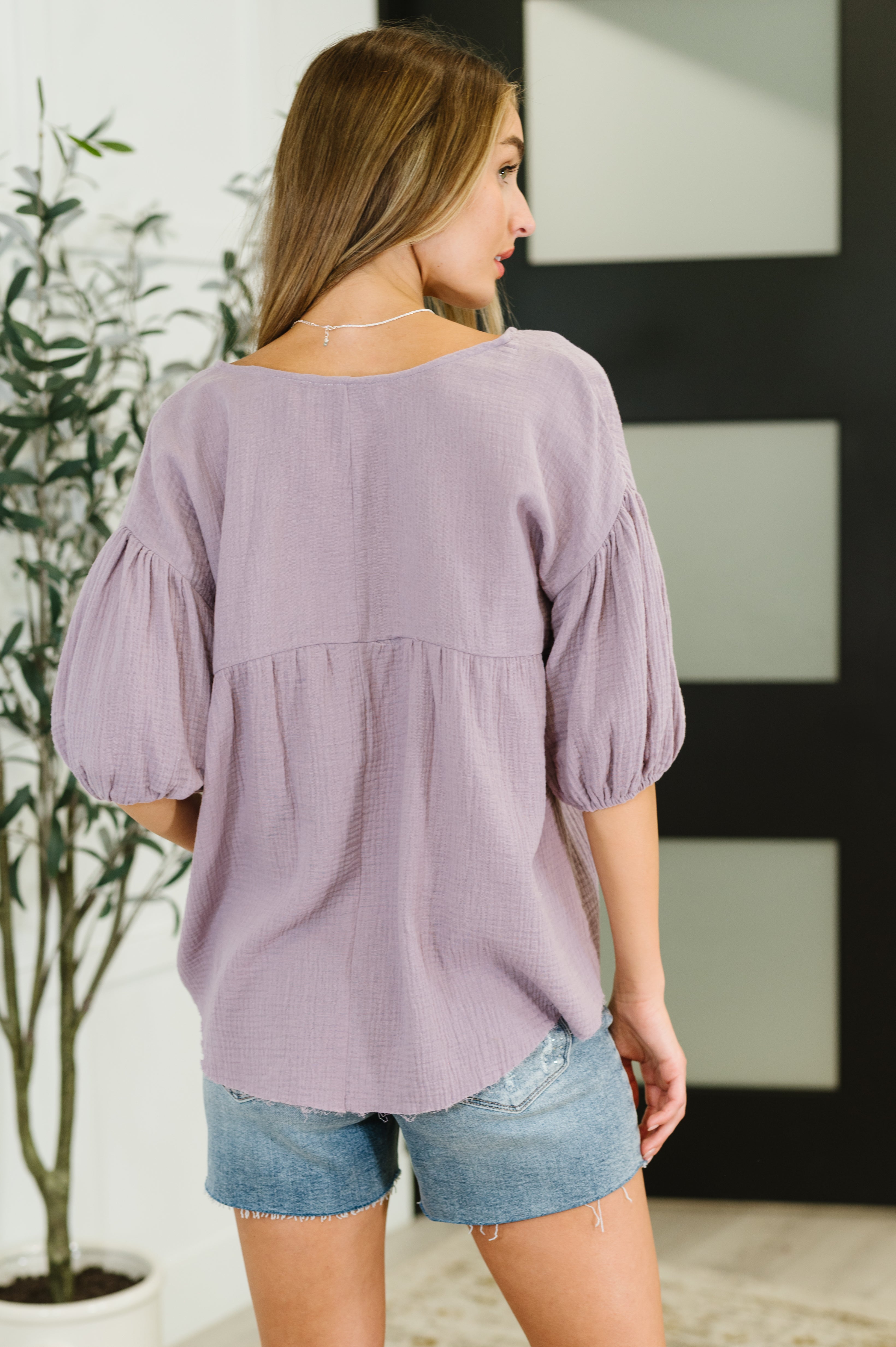 Pleasantly Perfect Bubble Sleeve Peasant Blouse - Charming Charlie