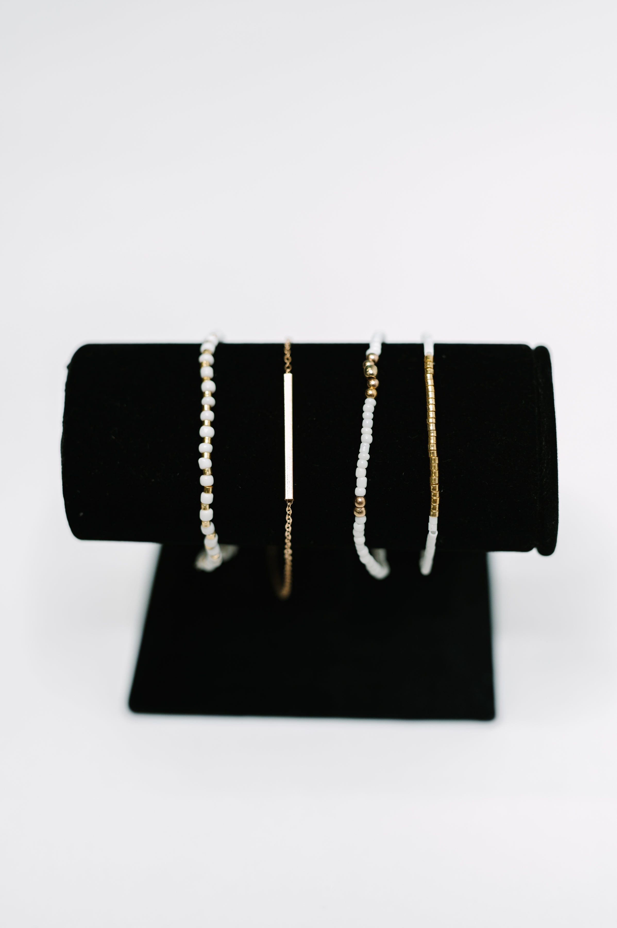 Poised & Polished Bracelet Set in White and Gold - Charming Charlie