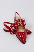 Pop of Color Pointy Toe Slip On in Red - Charming Charlie