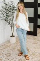 Preoccupied Striped Sleeve Top in Tan - Charming Charlie