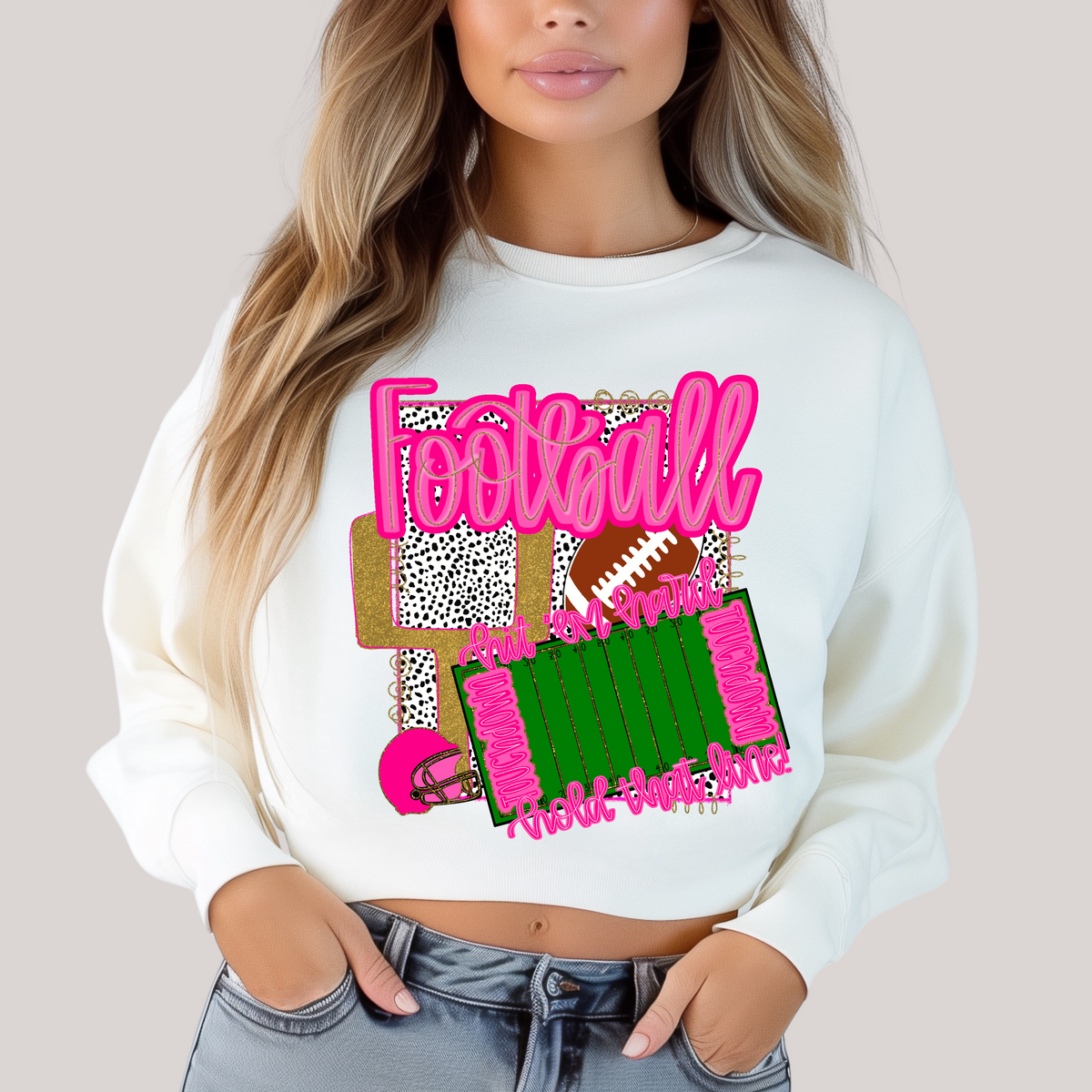 Preppy Stadium in White Sweatshirt – Charming Charlie