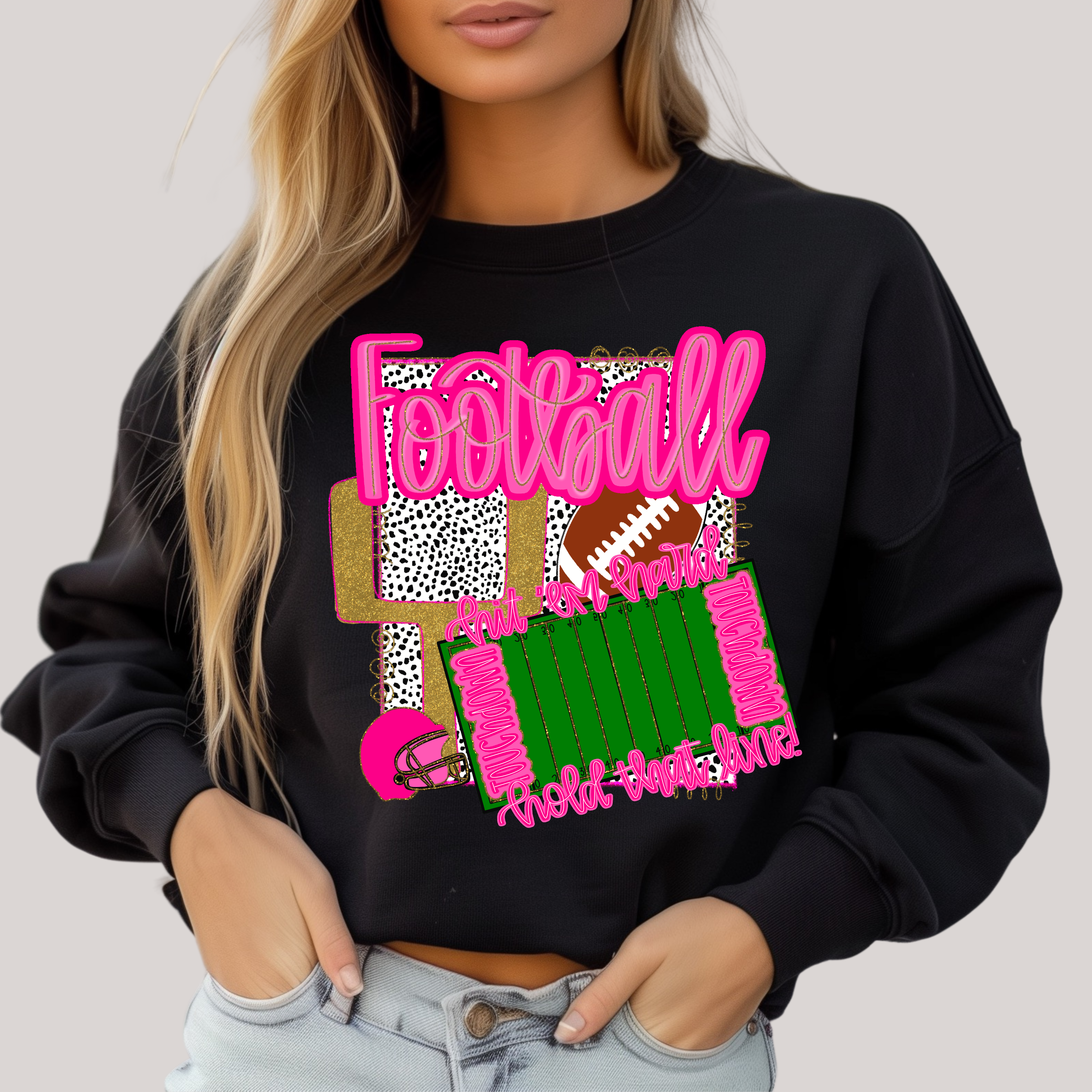 Preppy Stadium in Black Sweatshirt - Charming Charlie