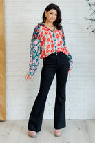 Presupposed Ideas Mixed Print Button Up Blouse - Charming Charlie