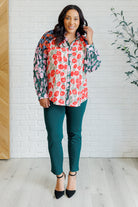 Presupposed Ideas Mixed Print Button Up Blouse - Charming Charlie