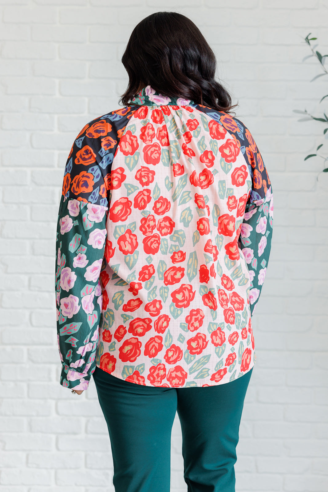 Presupposed Ideas Mixed Print Button Up Blouse - Charming Charlie