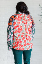 Presupposed Ideas Mixed Print Button Up Blouse - Charming Charlie