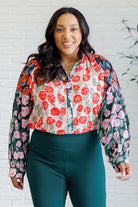 Presupposed Ideas Mixed Print Button Up Blouse - Charming Charlie