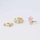 hypoallergenic ring, waterproof ring, tarnish free jewelry, boutique wholesale jewelry, dainty gold ring, gemstone statement ring, sparkly cubic zirconia ring, high quality jewelry gifts, elegant gold plated ring, trendy fashion ring, pastel gemstone ring