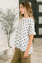 Pretty in Polka Oversized Drop Shoulder Tee - Charming Charlie