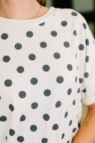Pretty in Polka Oversized Drop Shoulder Tee - Charming Charlie