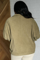 Primrose Corduroy Jacket in Olive - Charming Charlie