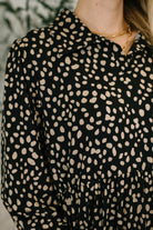 Promotional Proposal Collared Dress in Black and Khaki - Charming Charlie