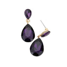 Purple Glass Crystal Teardrop Dangle Earrings, these teardrop earrings put on a pop of color to complete your ensemble & make you stand out with any special outfit. The beautifully crafted design adds a gorgeous glow to any outfit on special occasions. Crystal Teardrop sparkling Stones give these stunning earrings an elegant look. Perfectly lightweight, easy to wear & carry throughout the whole day.